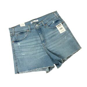 NWT Levis Signature Heritage High-Rise 3" Shorts Light Wash Denim Size 16/W33